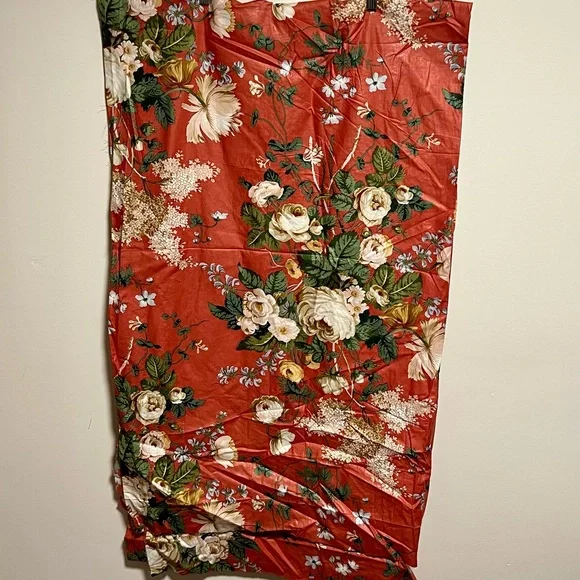 VTG Floral Designer Brunschwig & File Fabric in Coral Pink and Green 12 yards - Picture 10 of 14